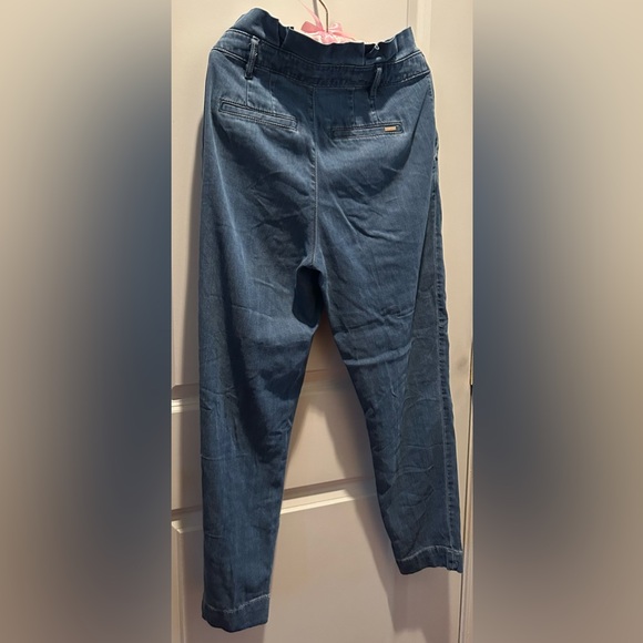 WHITE HOUSE BLACK MARKET Paperbag Waist High Rise Staight Ankle Jeans Womens 6 - Picture 3 of 7